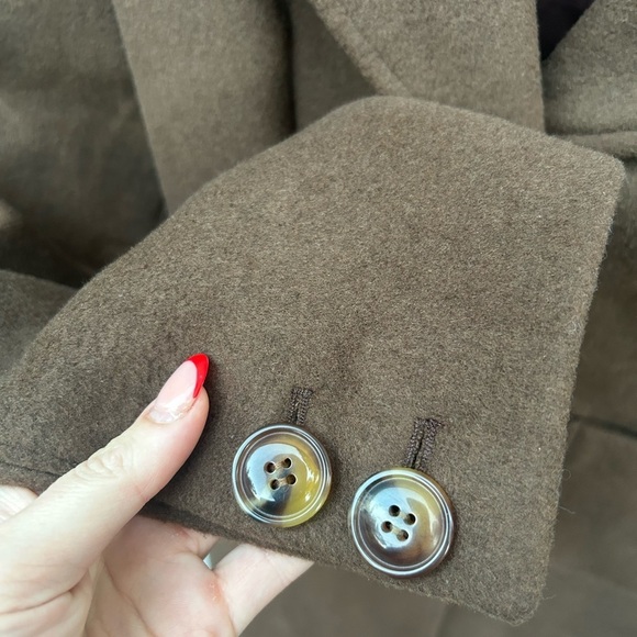 L’Academie x Marianna Long Coat Espresso Brown Size Large - Picture 12 of 12